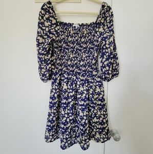 ⚠️lowest price⚠Navy Sunflower Shirred Dress sz XL